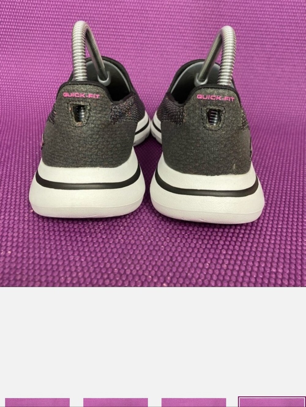 Skechers Ultra Go Goga Mat Slip On Shoes Womens 7.5 Black White